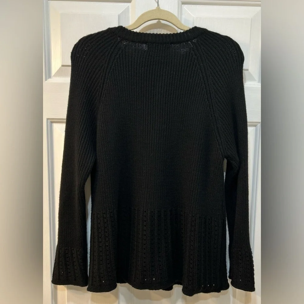 Berretti Merino Wool‎ Infused Cardigan Sweater XL Italy Crochet Cuff Cottagecore